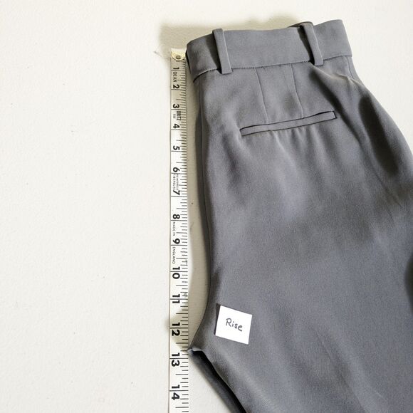 Aritzia Babaton Pant High Rise Slim Fit Flare Leg Trousers Gray Size 4 - Picture 11 of 13